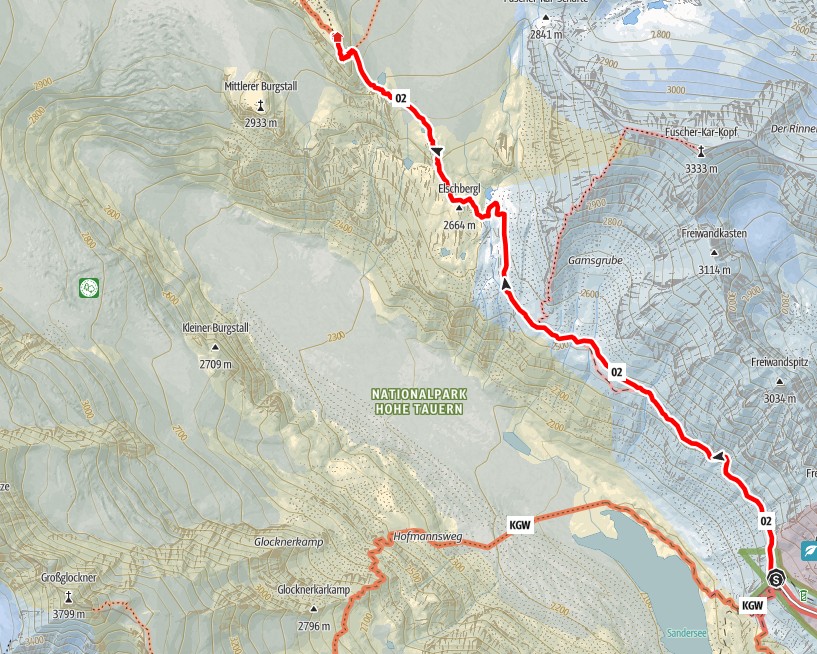 Franz Josef Höhe zur Oberwalder Hütte