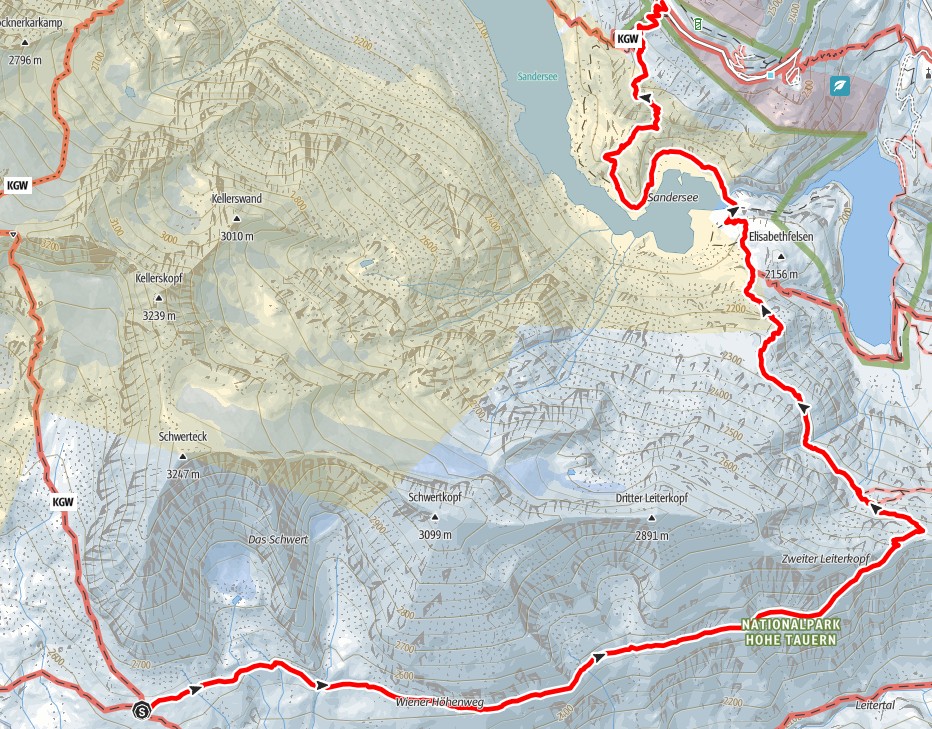 Übergang Salm Hütte zur Franz Josef Höhe